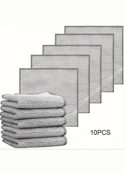 Набір серветок багаторазових металевих для кухні (10 шт) No Brand (330778184)
