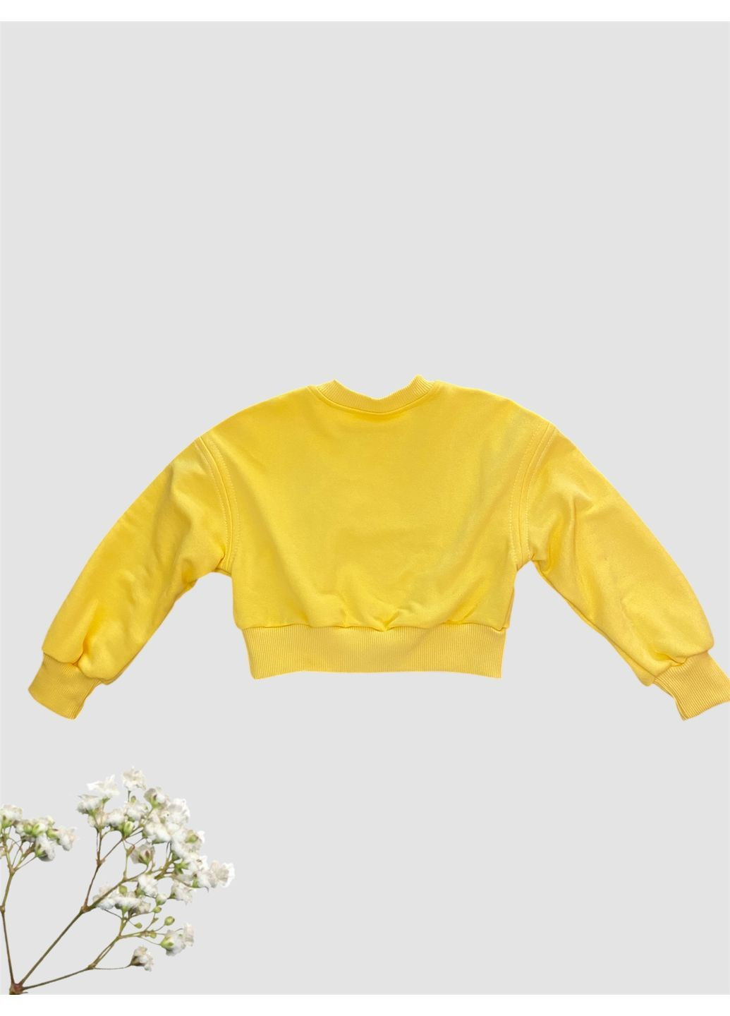 NEWGEN джемпер для девочки жёлтый однотонный желтый праздничный, повседневный, кэжуал трехнитка