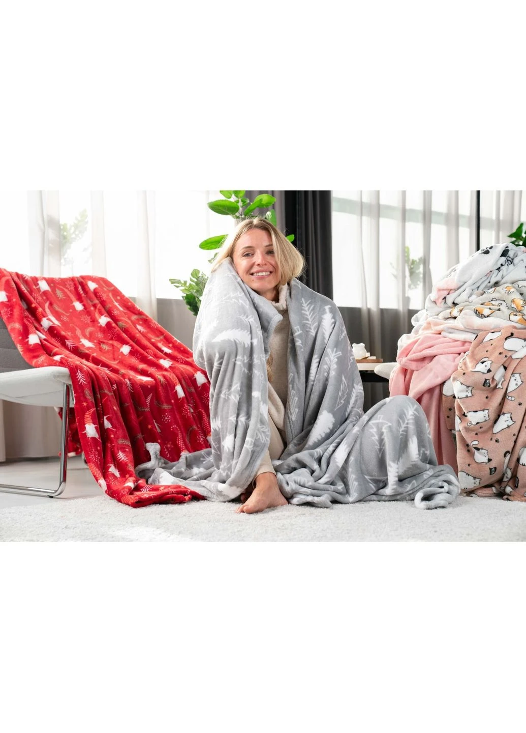 Плед Flannel ялинки 160х200 см (ART0110PB) Ardesto Flannel ялинки 160х200 см (379098970)