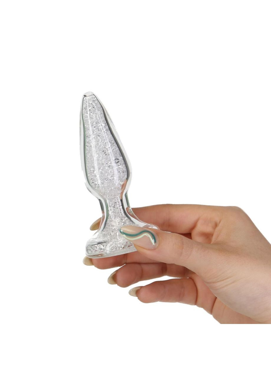 Скляна анальна пробка Fancy Luxurious Glass Anal Plug, ⌀3,1см, віброкуля в подарунок Pillow Talk (371390696)