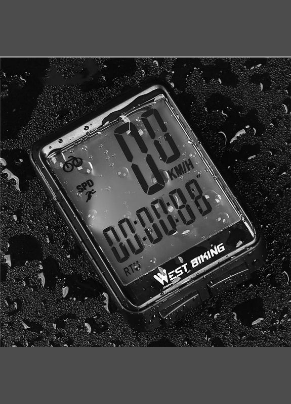 Велокомпьютер 0702054 с подсветкой беспроводной спидометр West Biking (326807043)