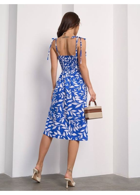 Синее платье sa-631 синее ISSA PLUS однотонное