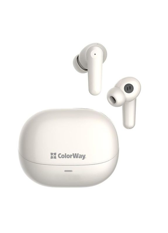 Bluetooth-гарнитура СolorWay Slim TWS-1 Earbuds Long Life Beige (CW-TWS1BE) Colorway (347586477)