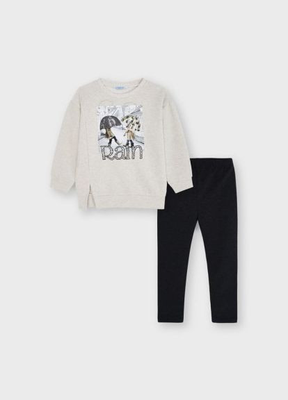 Бежевый комплект для девочки Mayoral