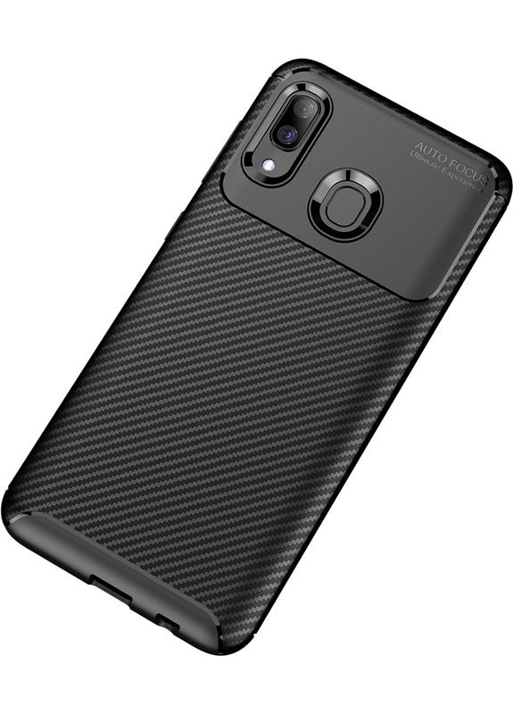 Чехолнакладка TPU Carbon Fiber 1,5mm Case Samsung Galaxy A30 Black Toto (301783912)