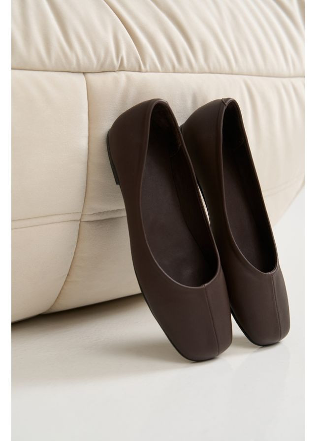 Женские классические кожаные балетки (7006) Triko Bakh | коричневые (362693324)