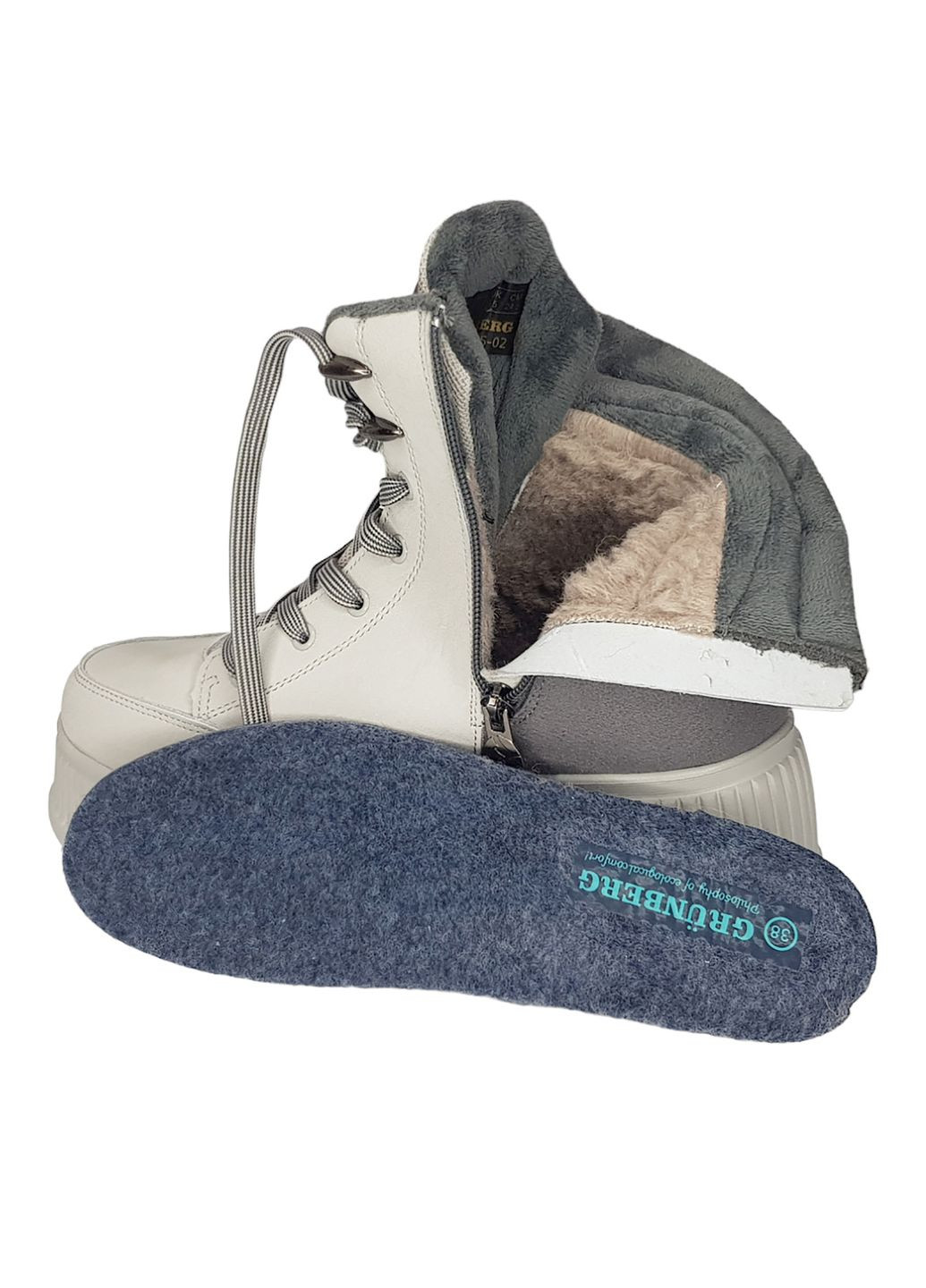 Зимние черевики Grunberg из натурального нубука