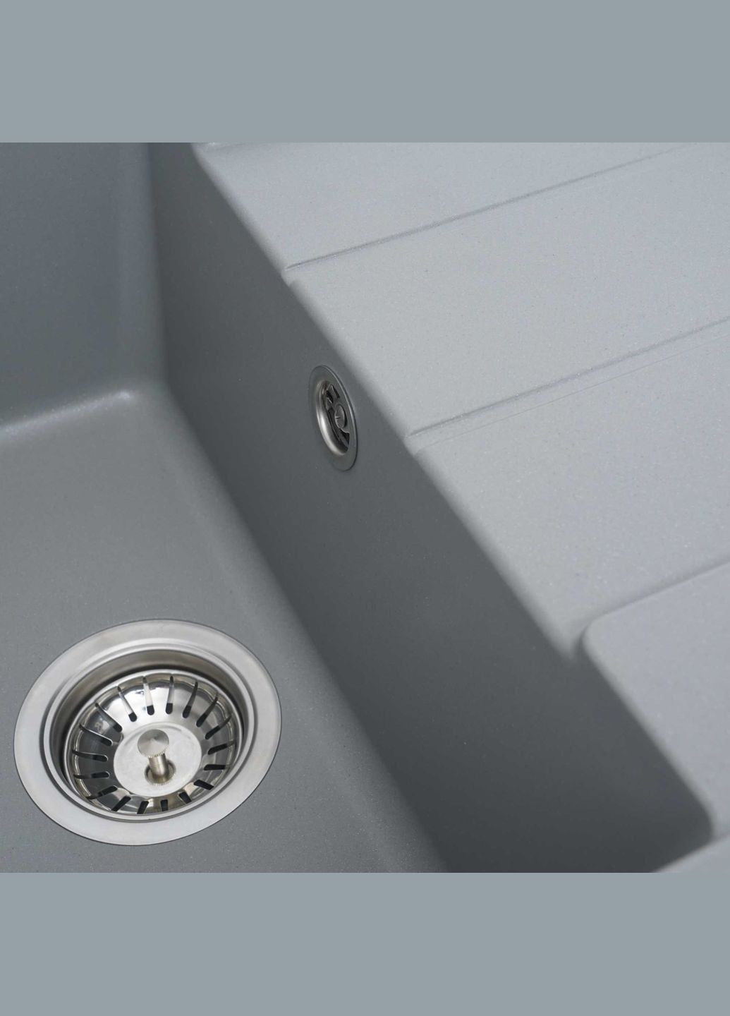 Гранітна мийка для кухні 6550 INTENSO матова Сірий металік Platinum (269793654)