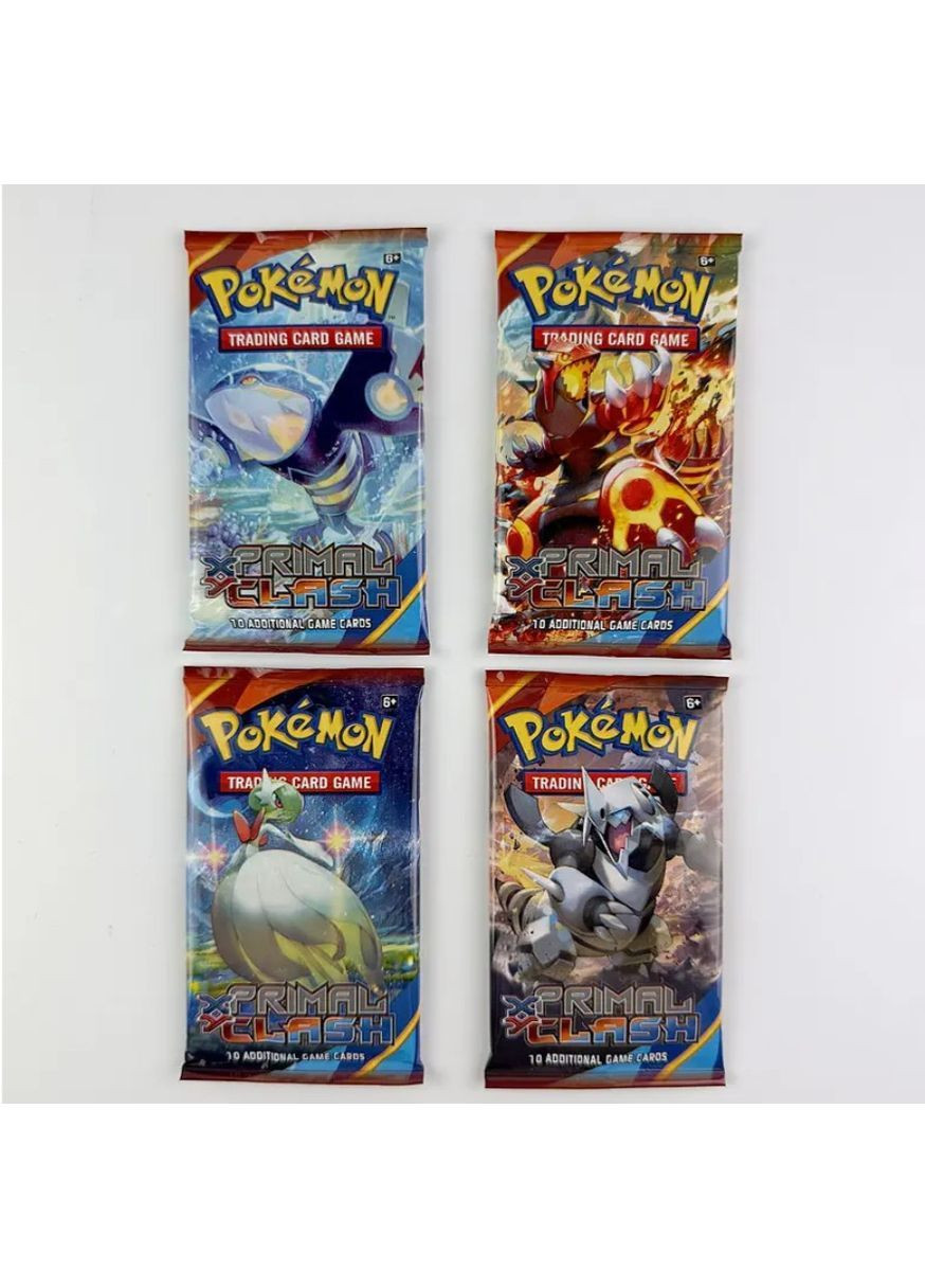 Коллекционные карты Pokemon GO Primal Clash 40 шт, 4 пака по 10 на английском, игровые карты для детей и взрослых, картонные No Brand (362682297)