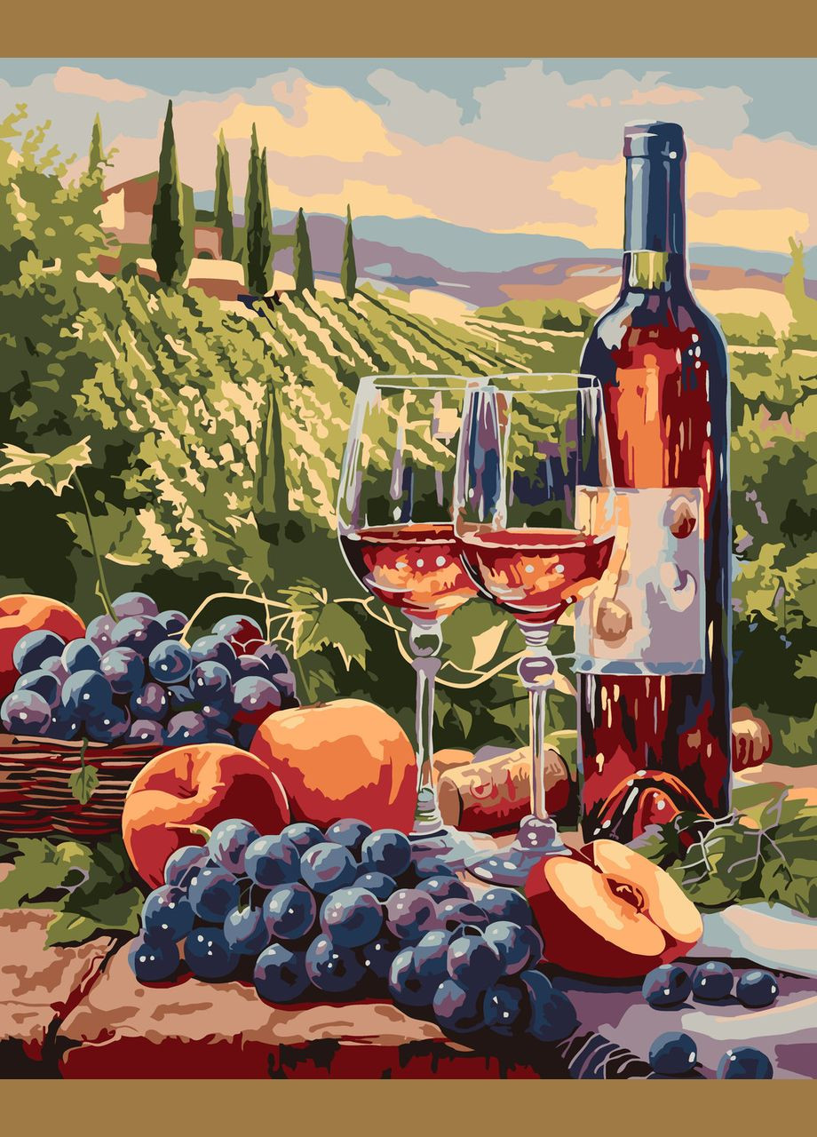 Картина за номерами Фруктове вино 40 х 50 Ідейка KHO5702 IDEYKA (354828215)