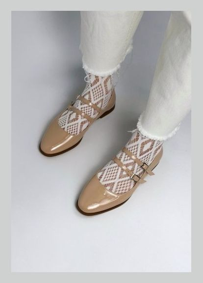 Жіночі балетки CHICLY | бежеві однотонні (297439089)