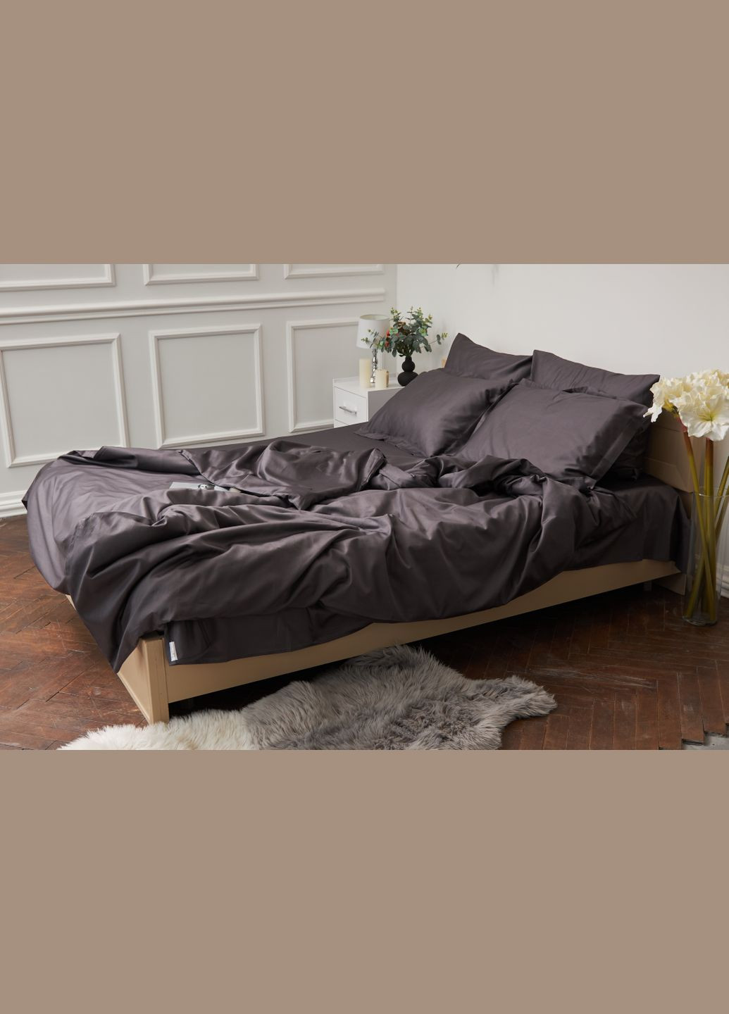 Комплект постельного белья семейный 160х220х2 наволочки 4х70х70 Satin Premium (MS-820000419) Moon&Star Rain Cloud (284416615)