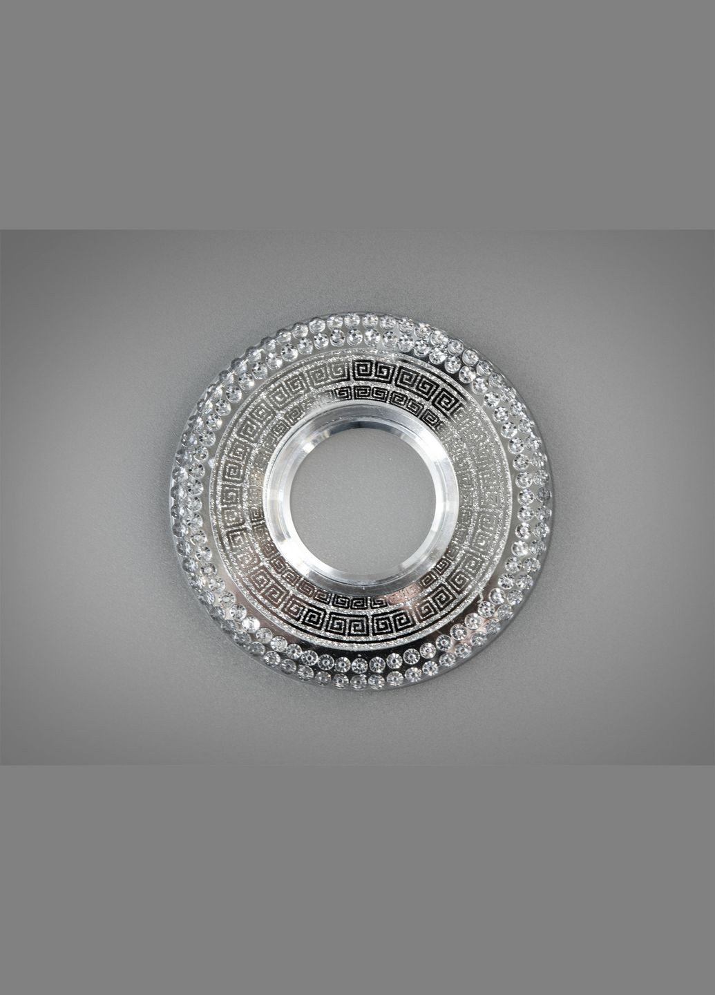 Кришталевий точковий світильник на 1 лампу G5.3 з вбудованим LED підсвічуванням 3Вт хром 125х10 мм Diasha (301347279)