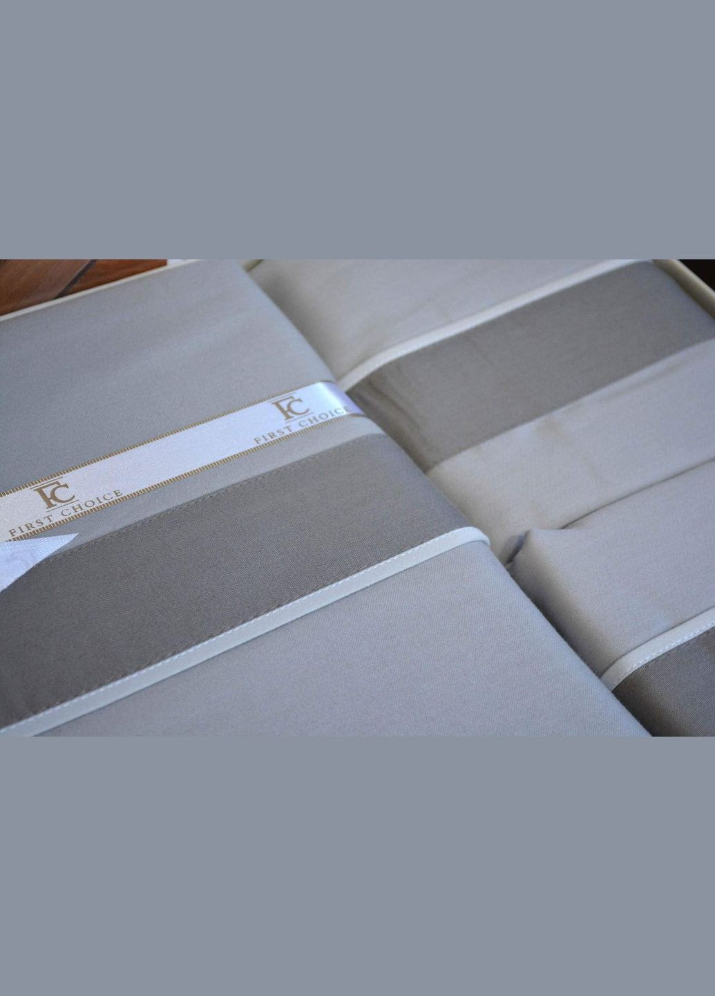 Комплект постільної білизни Deluxe Satin 200х220 Belezza Grey First Choice (318387138)