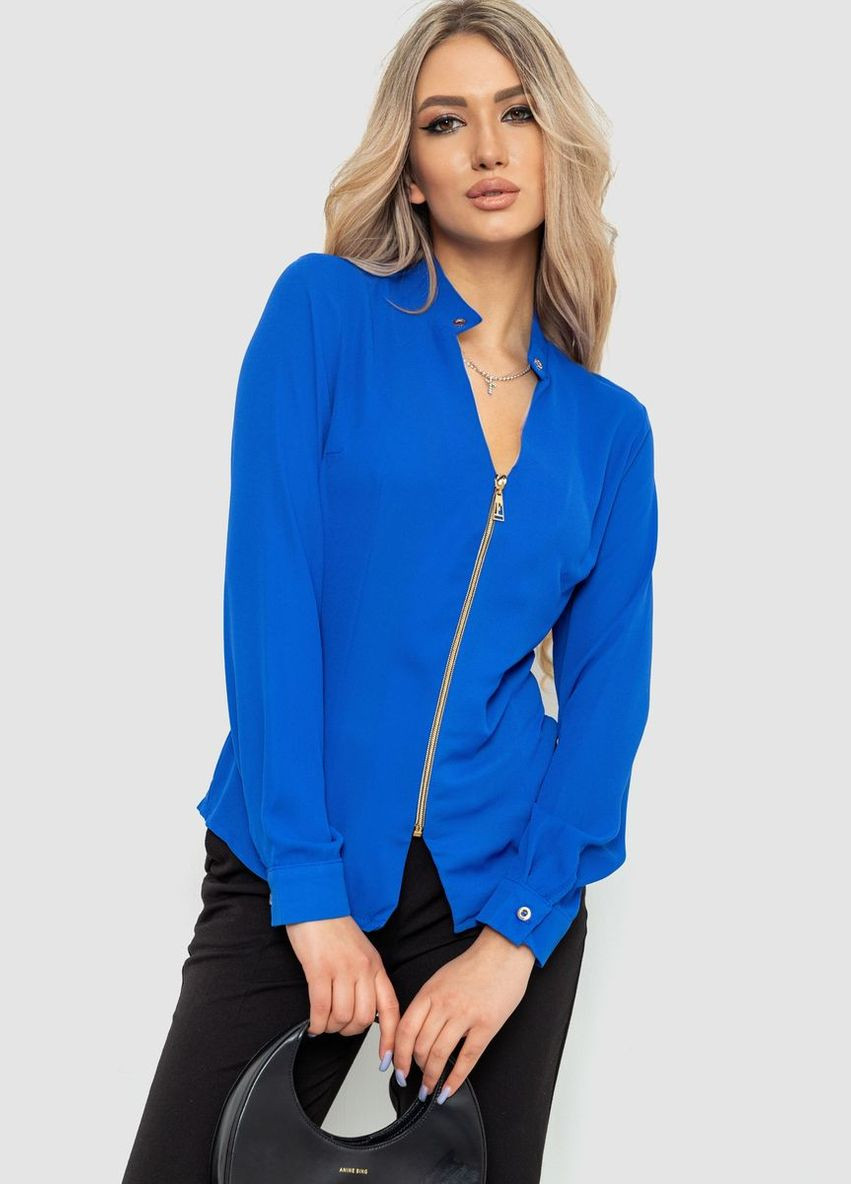 Синіти блуза жіноча шифонова, колір електрик, Ager