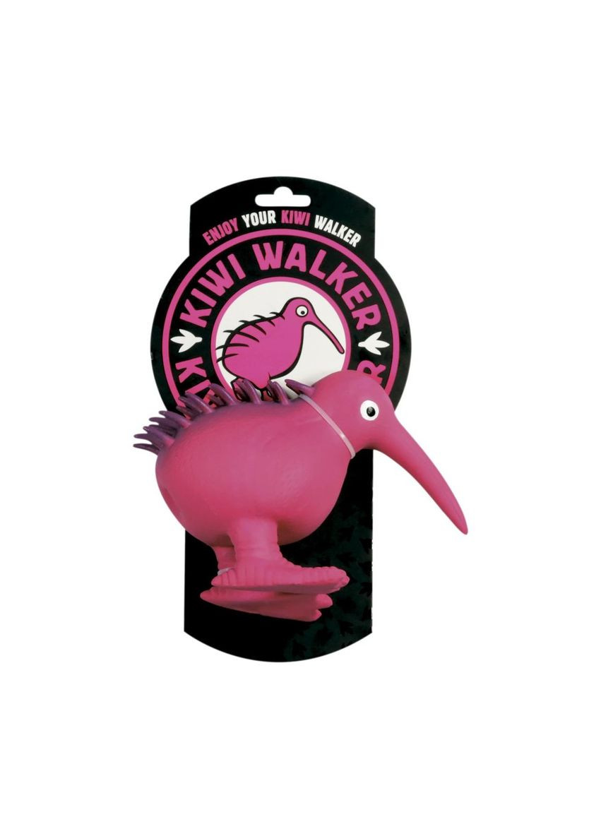 Іграшка для собак Птах ківі рожевий, 8,5 см, латекс Kiwi Walker (292257717)