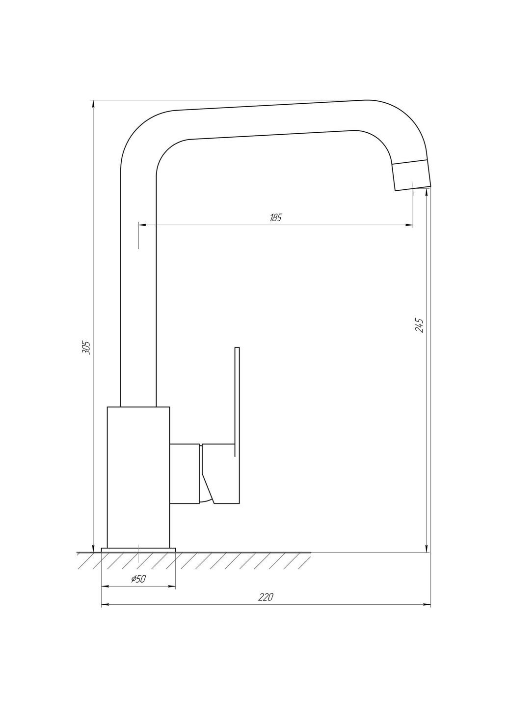 Смеситель для кухни BARTS TB 07423-H36-BL Topaz (335040822)