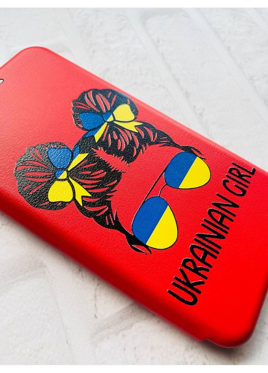 Чохол-книжка з малюнком для Samsung Galaxy A50 (2019) A505/A30s Червоний; Українська дівчина (принт 113) G-Case (359482541)