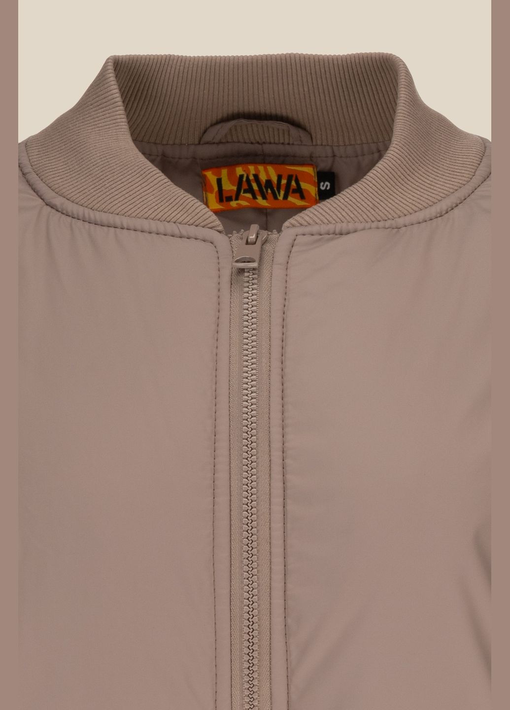 Бежевая демисезонная куртка-бомбер LAWA