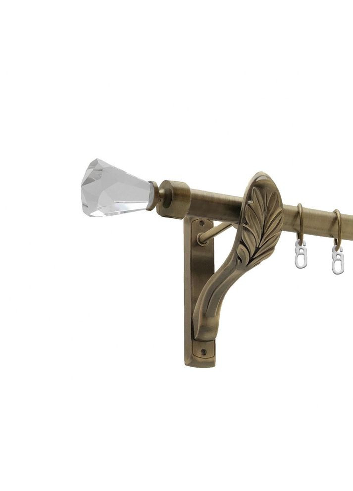 Карниз Лучетта металлический однорядный ретро гладкая труба Антик 25 мм 160 см (4224689) ORVIT (300845469)