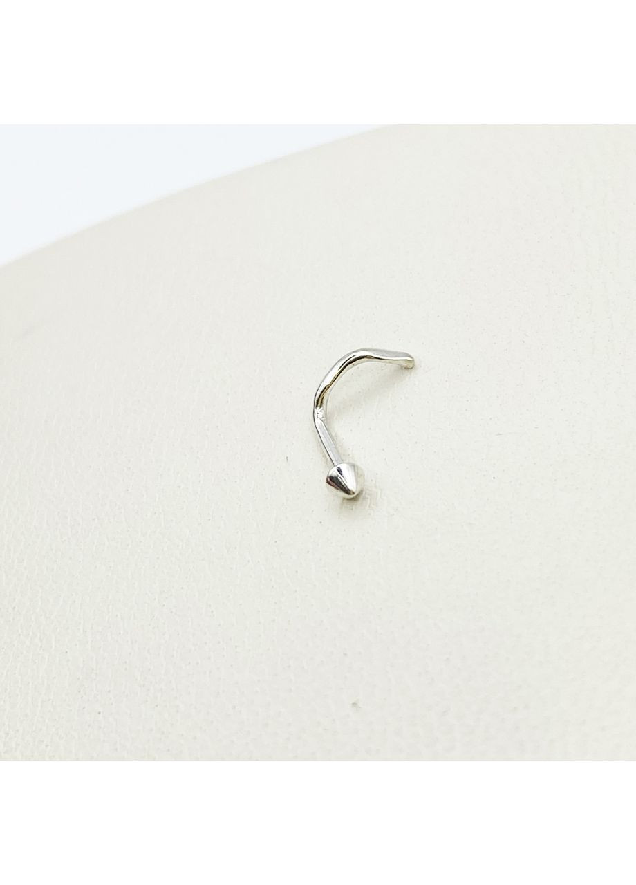 Пірсинг у ніс срібний 0,09 г No Brand (369737733)