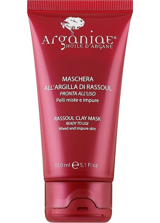 Детокс-маска с глиной для лица, тела и волос Huile D'Argane Rhassoul Clay Mask* 150ml Arganiae (368650215)