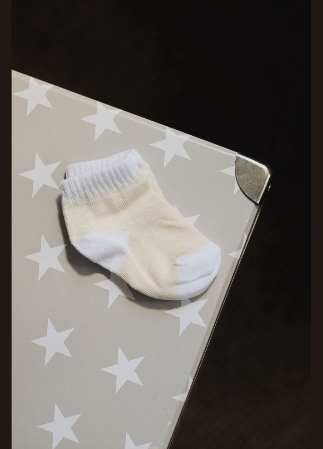 Комбинированный демисезонный носки деми бежевые (белая пятка) No Brand