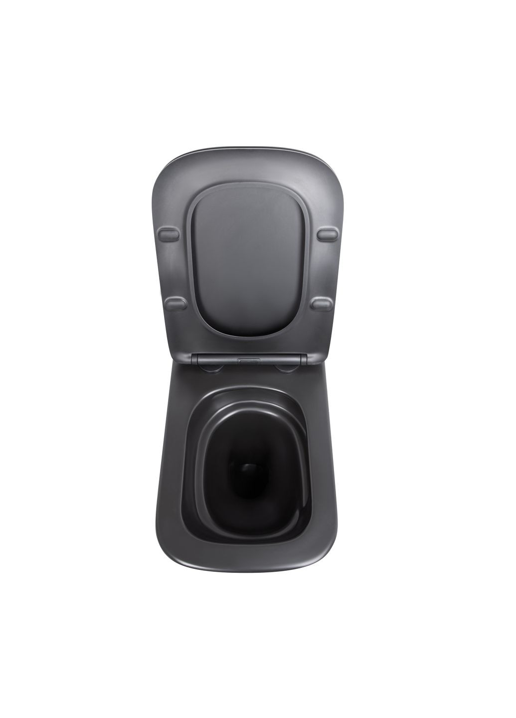 Унитаз подвесной Tern New Ultra Quiet безобедочный с сиденьем Soft-close MATT BLACK Qtap QT17332303ASMB (341326463)