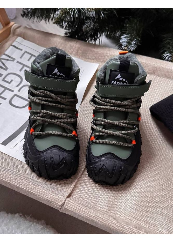 Черевики для хлопчиків демі стильні Fan, хакі No Brand (366738438)