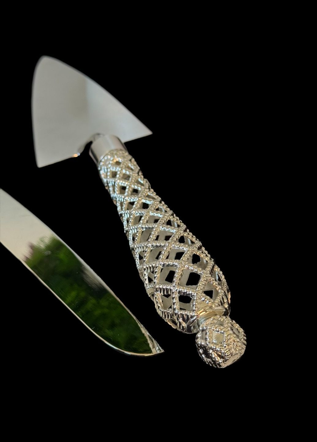 Набор для торта лопатка и нож, серебро No Brand (367991708)