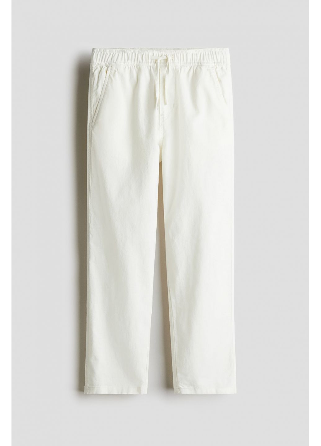 Белые демисезонные брюки H&M