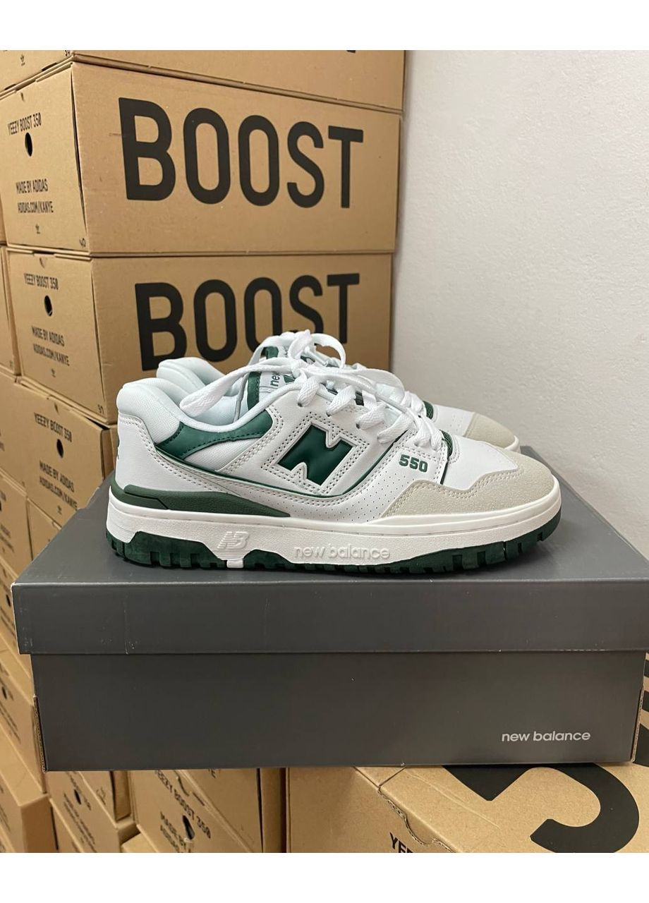 КРОССОВКИ ЖЕНСКИЕ NEW BALANCE 550 GREEN LUX QUALITY НЬЮ БЕЛАНС 550 No Brand серые демисезоны (368885386)