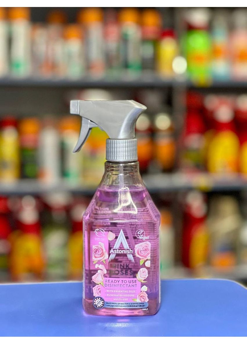 Универсальное дезинфицирующее чистящее средство без хлора Розовые Розы 550мл Astonish (361078583)