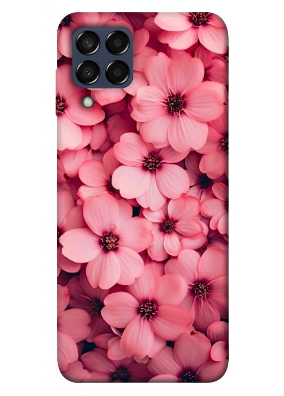 Чохол з принтом для Samsung Galaxy M33 5G / для самсунг галаксі М33 Pink flowers No Brand (338608163)