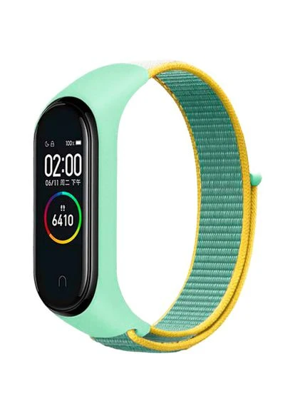 Ремінець Nylon Style для Xiaomi Mi Smart Band 5 Blue/Yellow (705420) BeCover (387614862)