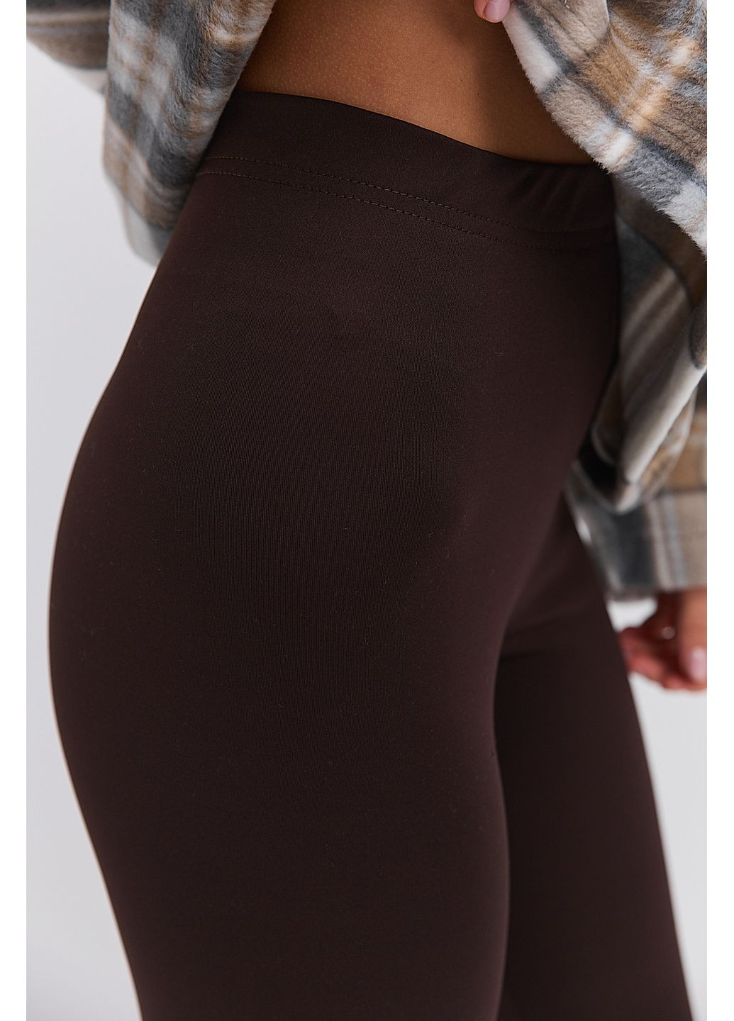 Коричневые демисезонные женские высокие лосины Arjen