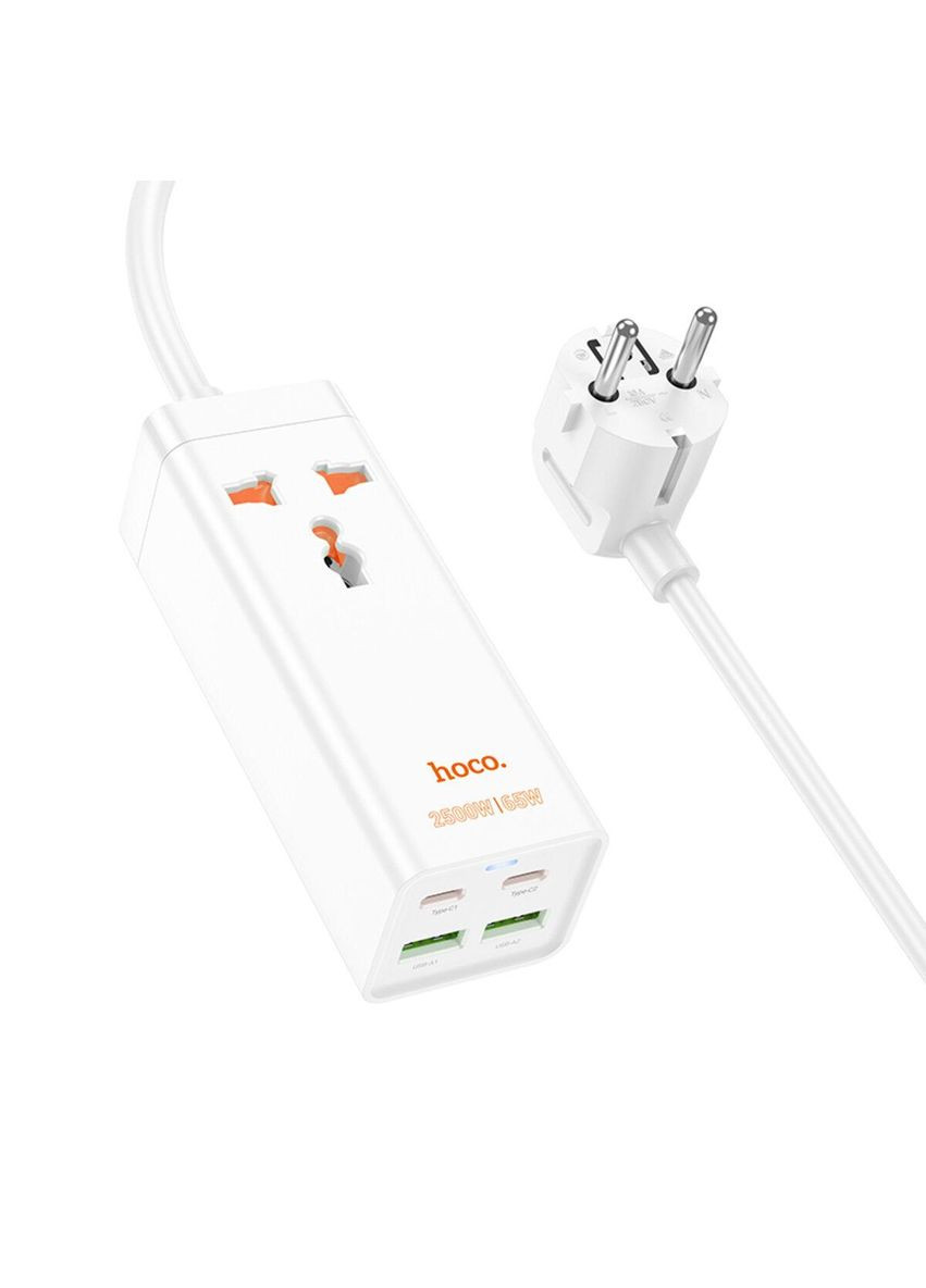 Сетевой удлинитель AC10A Barry PD65W GaN (2C2A with 1 socket) ПК (SK-RV) Hoco (359426718)