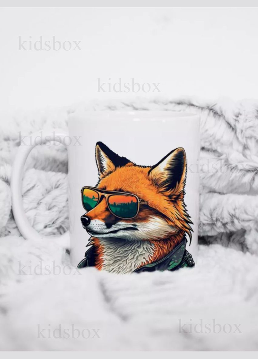 Кружка Лис з принтом керамічна чашка 330 мл Uk_82 Shantou (316390259)