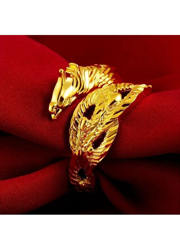 Набір каблучок золотисті 2шт фенікс і дракон розмір регульований OrnatusDivinus813 No Brand (367831409)