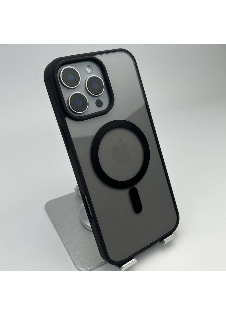 Чохол на айфон 14 про макс Acrylic Magsafe для Apple 14 PRO MAX прозорий магнітний / бортик / Magnetic Black No Brand (369137070)