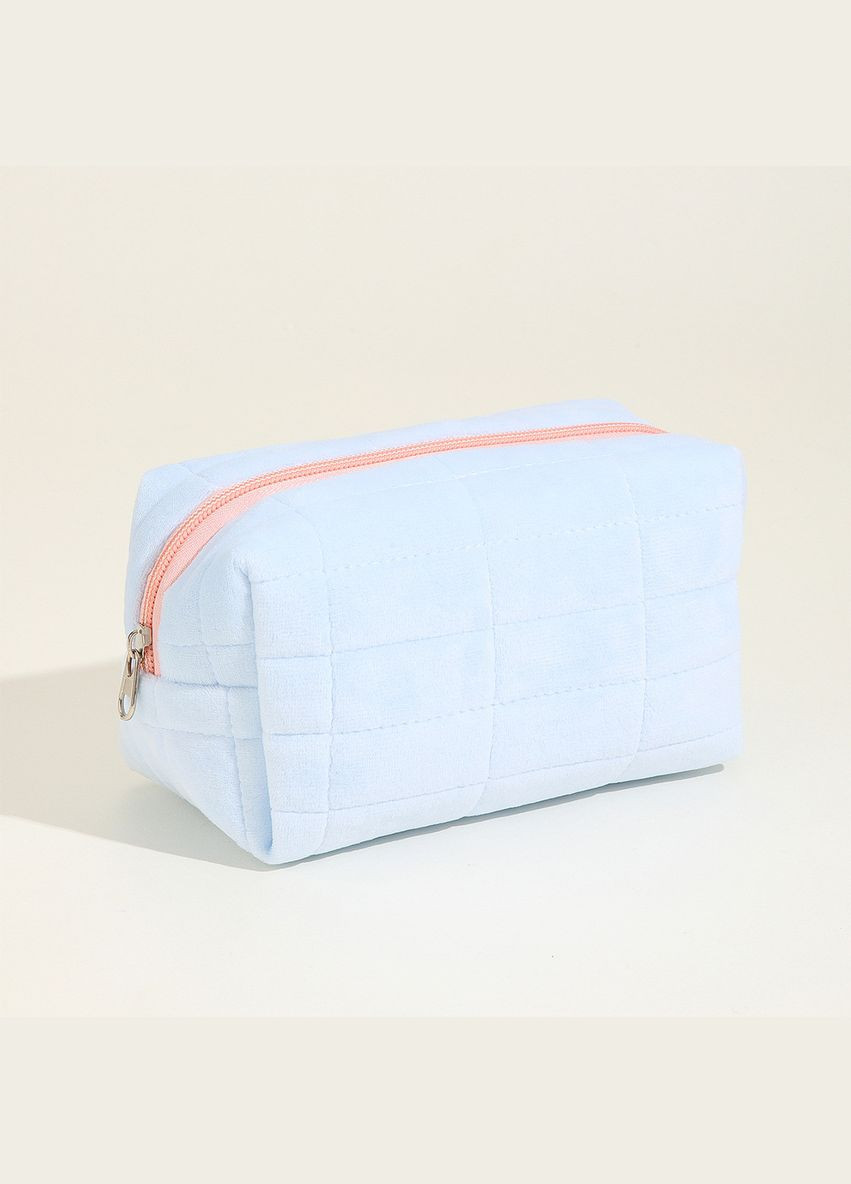 Косметичка Велюрова в клітинку C8a Голуба (AN0103008) ANbeauty (360768417)