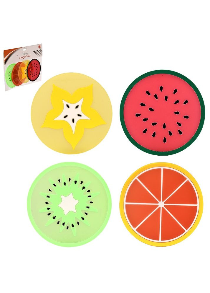 Подставка под горячее "Hot time" 4шт/уп 8.5см Home (338533241)