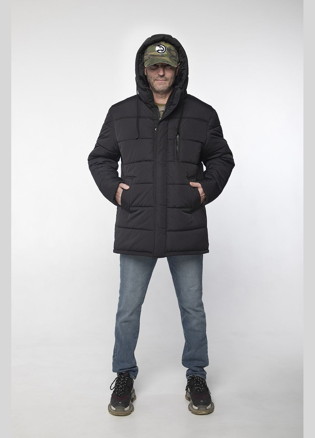 Черная зимняя зимняя куртка км-12 черный MioRichi