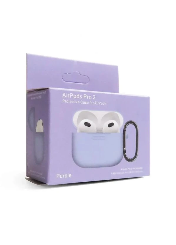 Чехол для с карабином силиконовый фиолетовый No Brand AirPods Pro 2 (400879480)