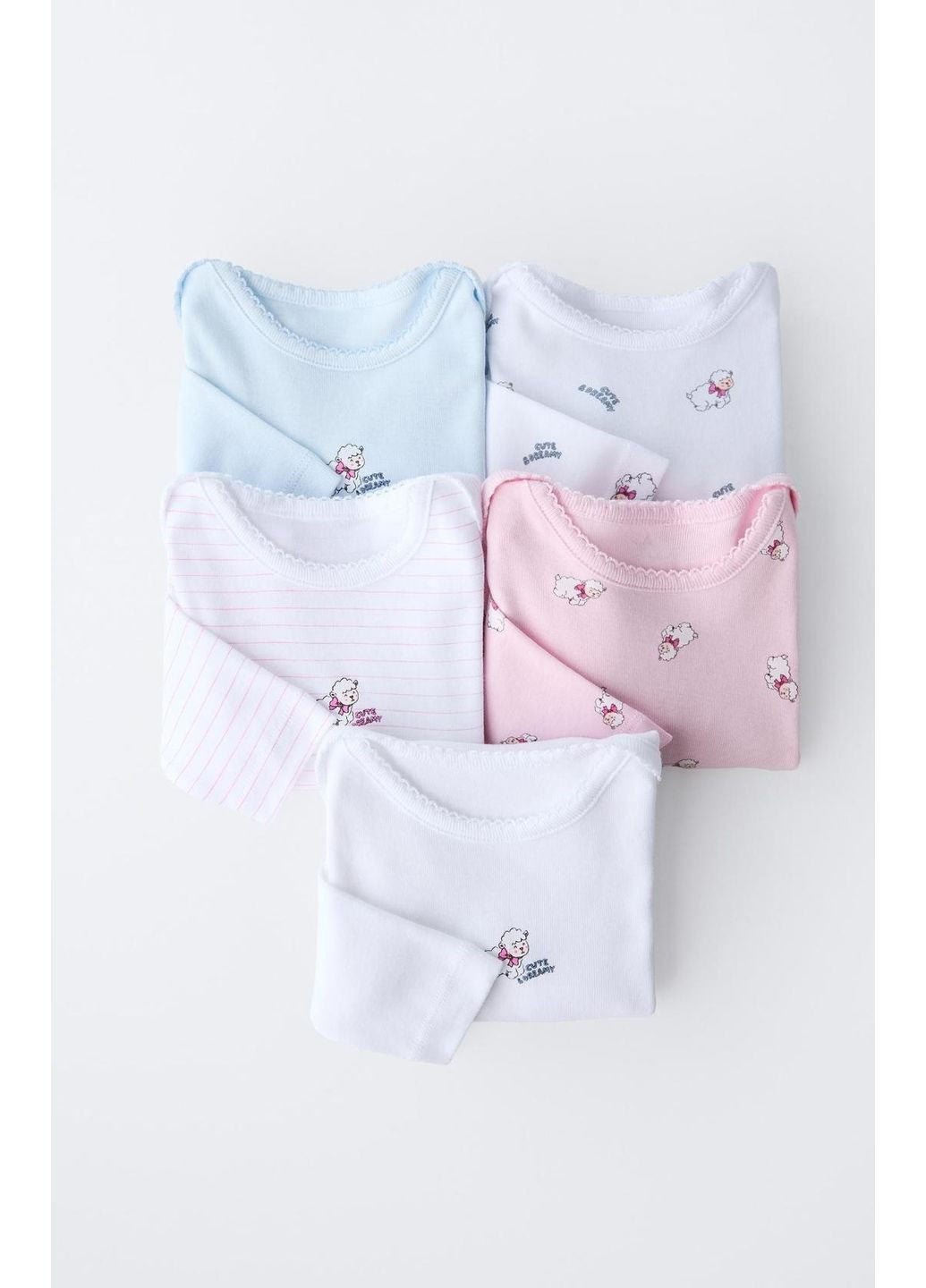 Набор детских боди 5 шт для новорожденной девочки Разноцветный (25120909) Zara (371685825)