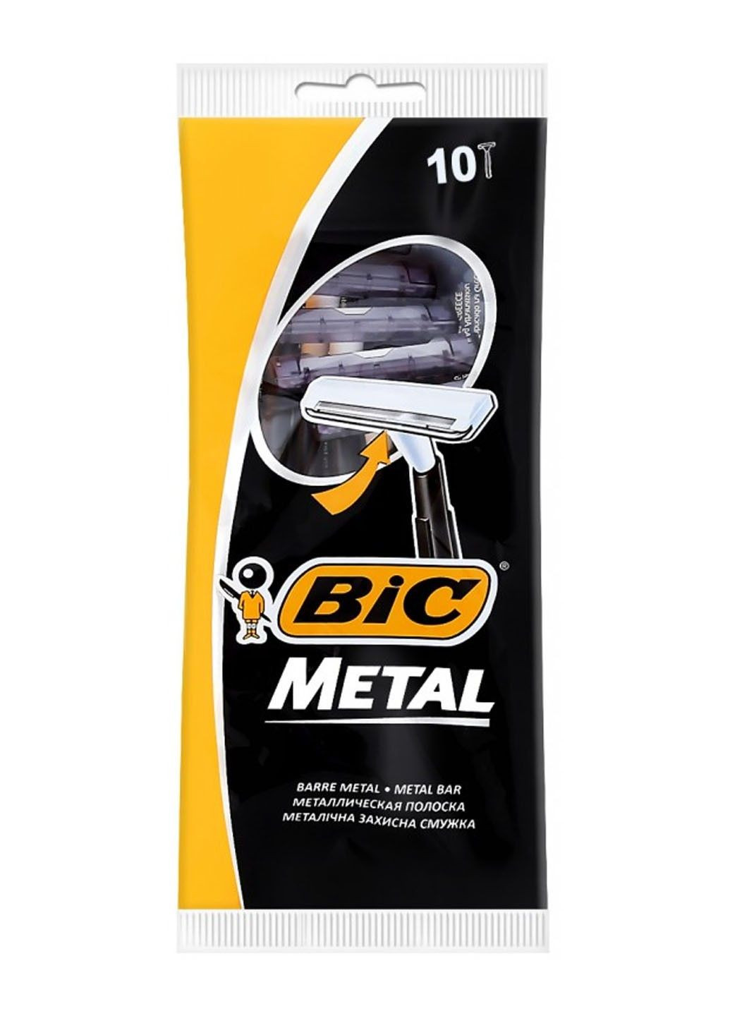 Набор бритв без сменных картриджей metal (10 шт) Bic (278048631)