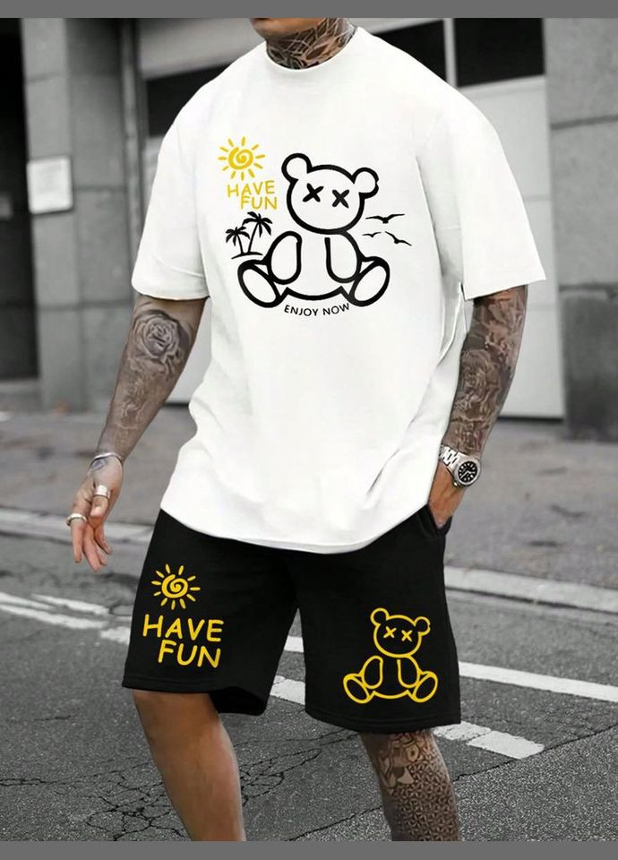 Комплект футболка та шорти ДТФ,молодіжний літній костюм No Brand (370965478)