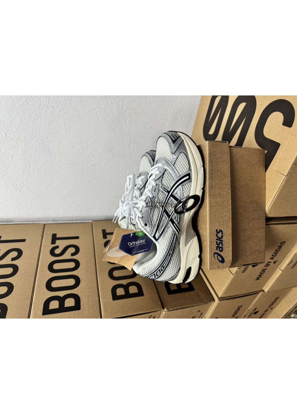 КРОССОВКИ ЖЕНСКИЕ ASICS GEL-1130 SILVER WHITE АСИКС ГЕЛЬ 1130 No Brand белые демисезоны (369388727)