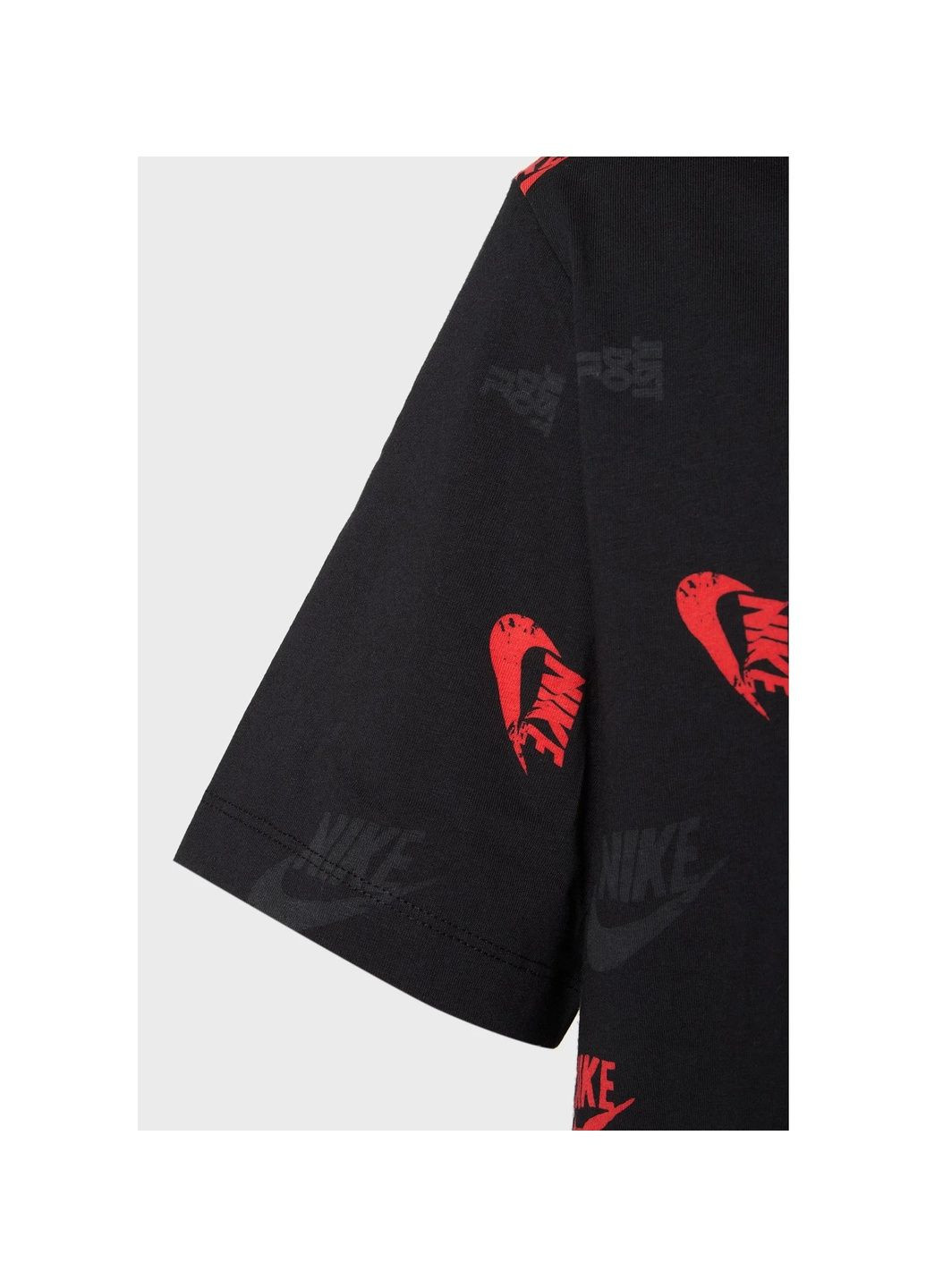 Черная футболка мужская m nsw tee 12mo aop sp25 black Nike