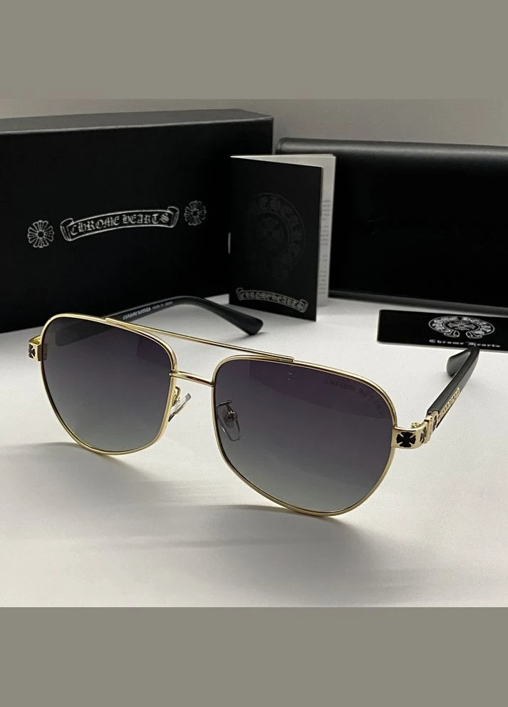 Чоловічі сонцезахисні окуляри 5078 gold No Brand (383975900)